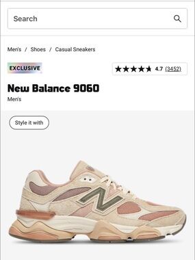New Balance 9060 Unisex Flat taupe light sparrow W size 9.5, M size 8